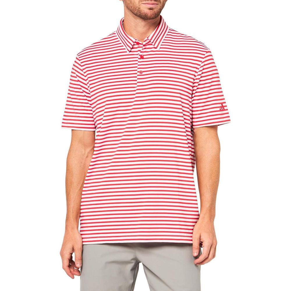 image:imageadidas Mens Ultimate365 Dash Stripe Polo ShirtClear PinkBlack