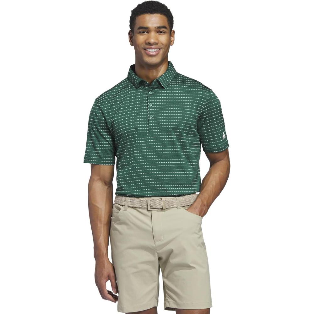 image:imageadidas Mens Ultimate365 Dash Stripe Polo ShirtCollegiate Green White