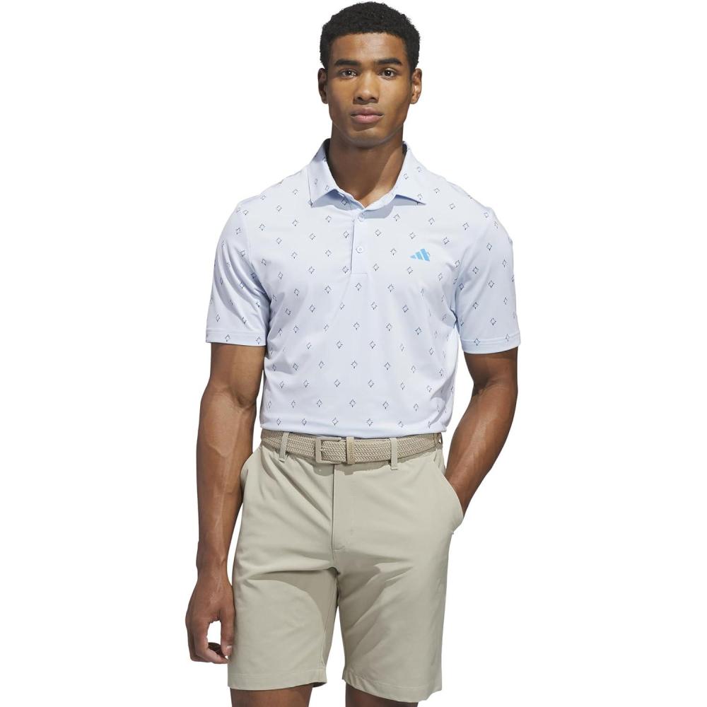 image:imageadidas Mens Ultimate365 Essence Print Climacool Polo ShirtCrystal Sky