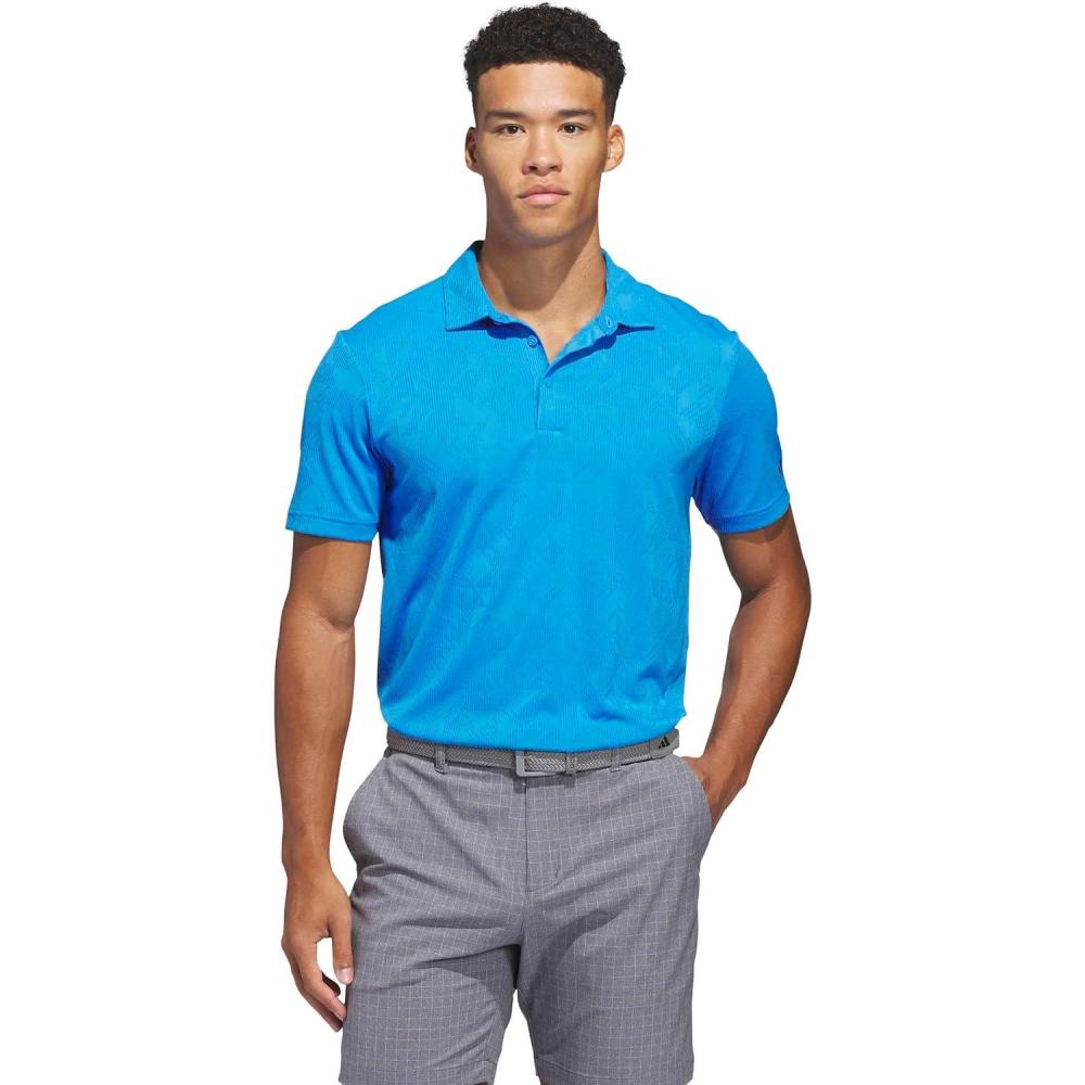 image:imageadidas Mens Ultimate365 Jacquard Climacool Polo ShirtLucid Ray Blue