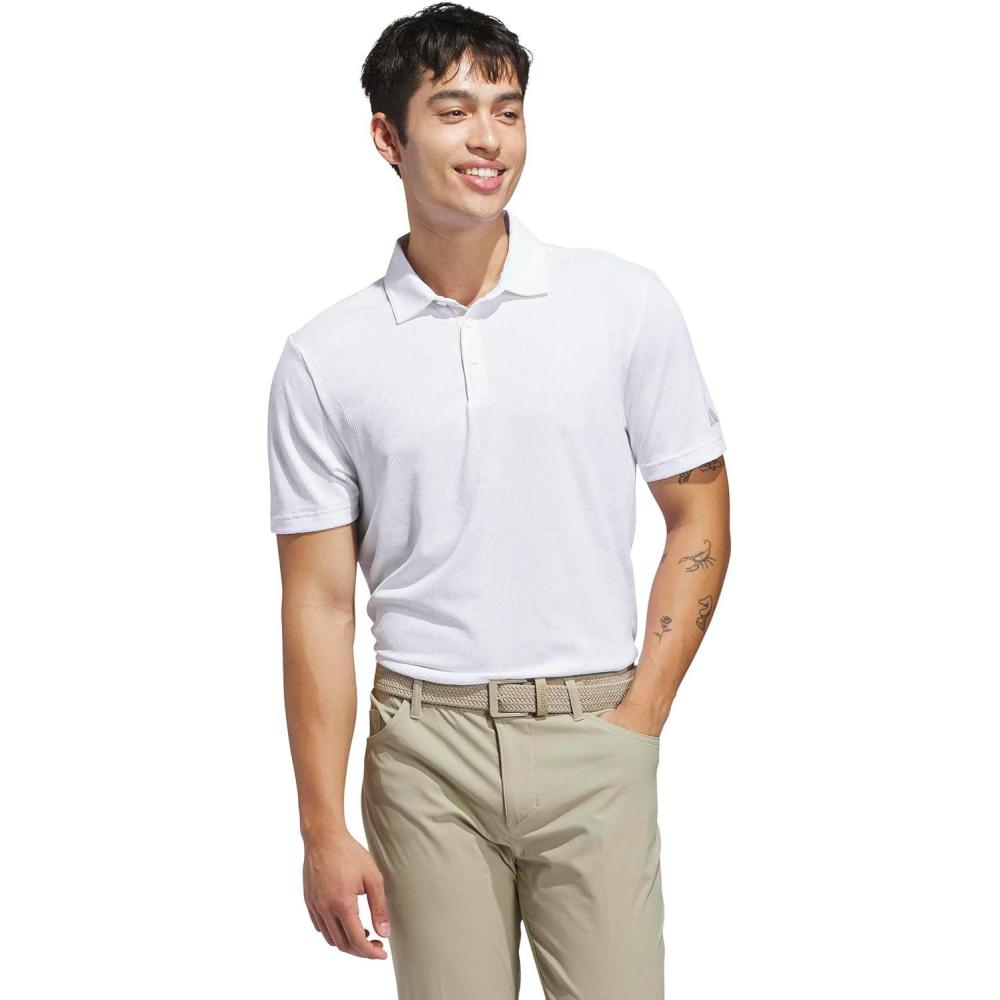 image:imageadidas Mens Ultimate365 Jacquard Climacool Polo ShirtWhite
