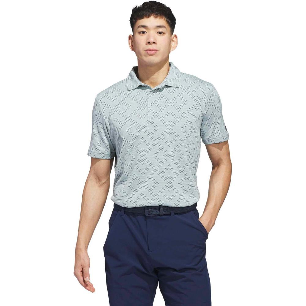 image:imageadidas Mens Ultimate365 Jacquard Climacool Polo ShirtWonder Sage Collegiate Navy