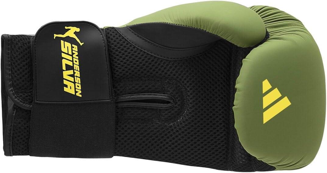 image:imageAdidas x Anderson Silva Tilt150 Boxing Gloves Premium PU Shell Enhanced Wrist Support Optimal Punch Alignment for Men Women Kids Boxing Kickboxing MMA Punching Gloves MMA GlovesOrbit GreenBlackYellowCamo
