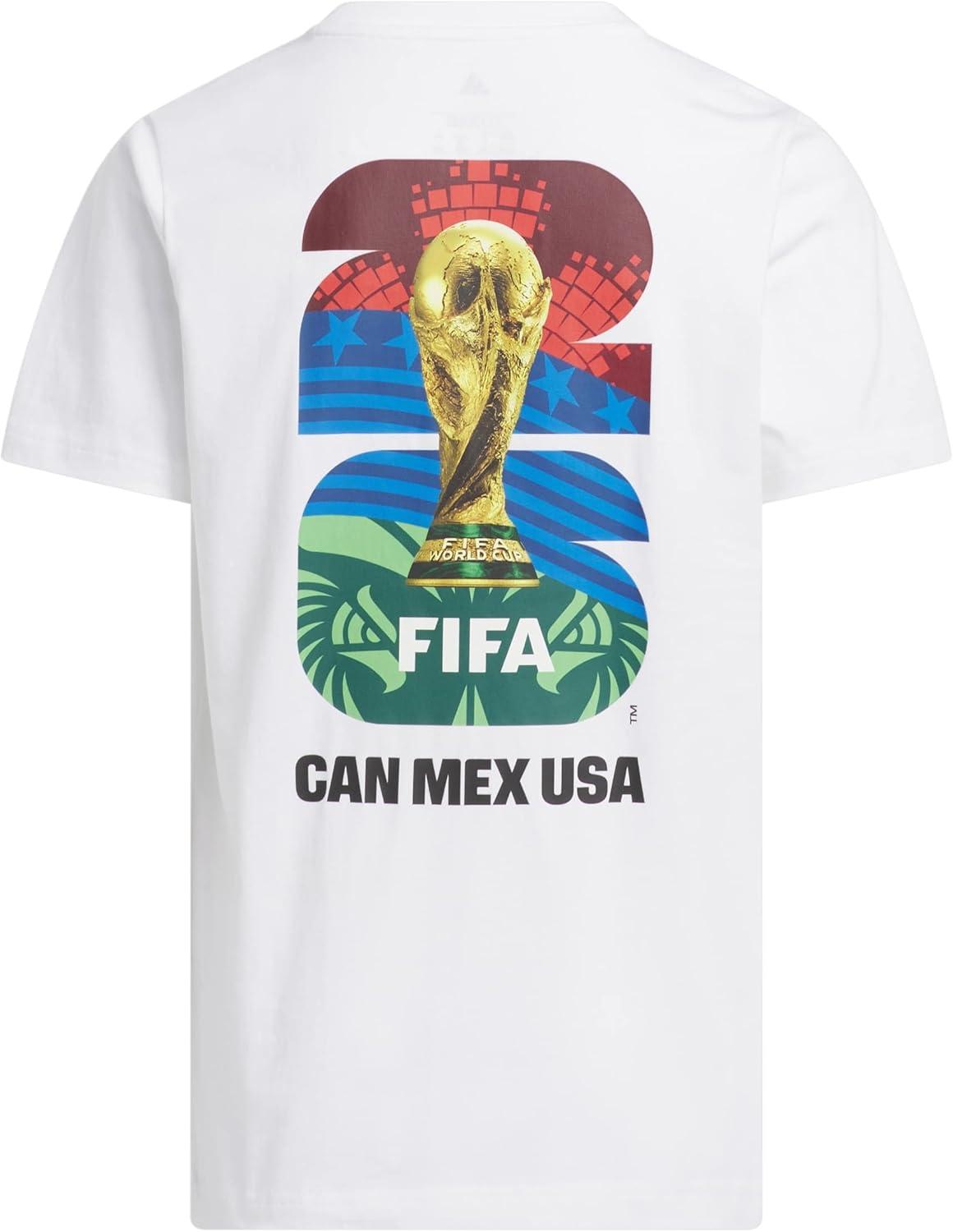 image:imageadidas Boys FIFA World Cup 26 Match Ball Graphic TShirtWhite