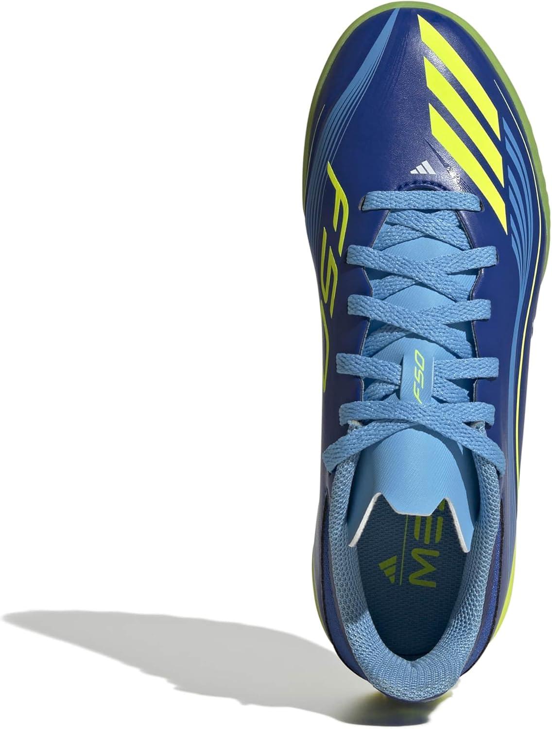 image:imageadidas Kids F50 Messi League TurfTeam Royal BlueSolar YellowSemi Blue Burst