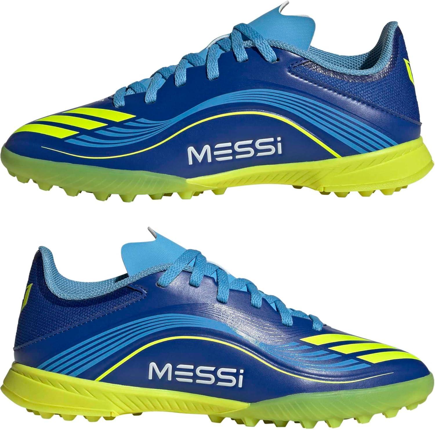image:imageadidas Kids F50 Messi League TurfTeam Royal BlueSolar YellowSemi Blue Burst