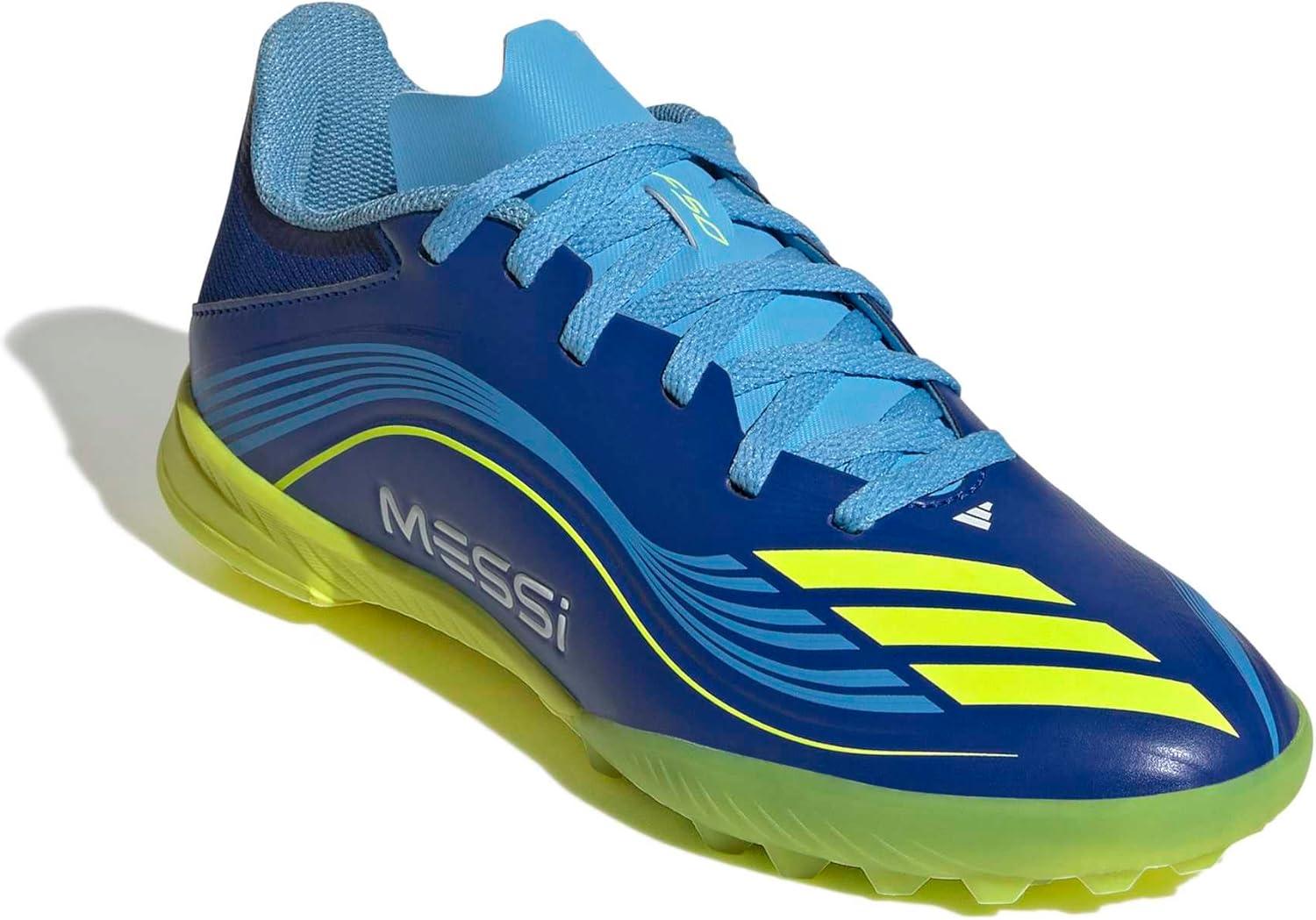 image:imageadidas Kids F50 Messi League TurfTeam Royal BlueSolar YellowSemi Blue Burst