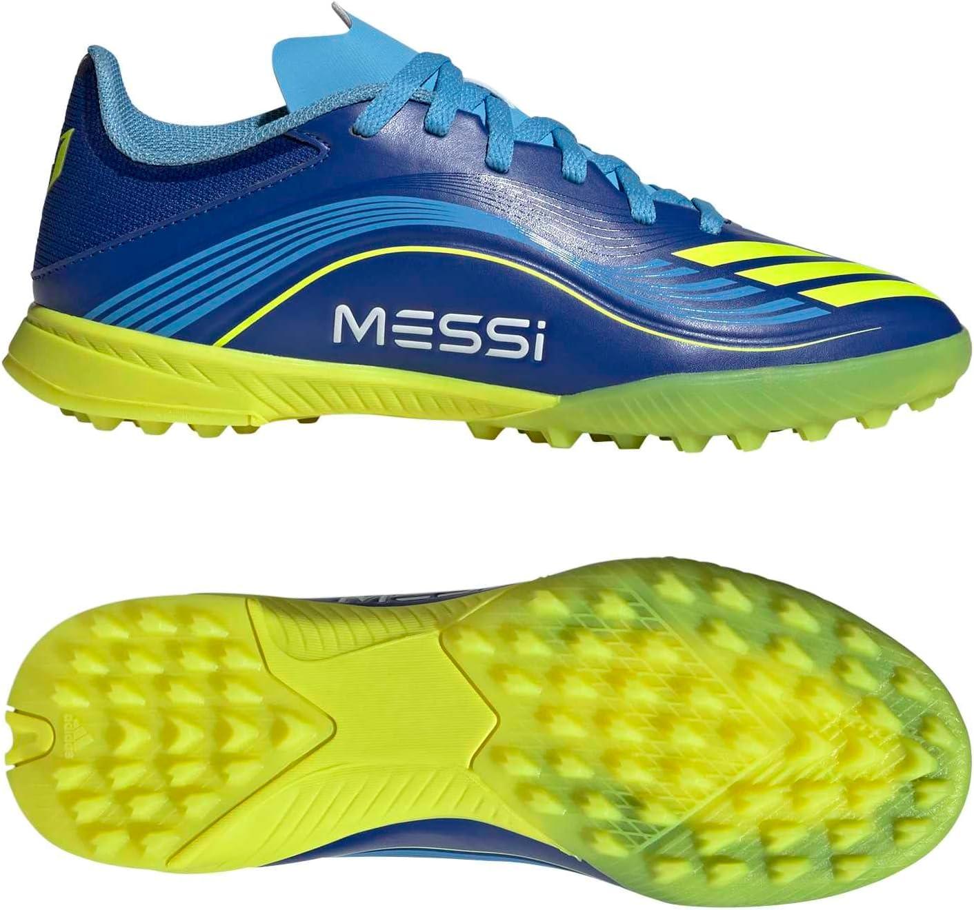 image:imageadidas Kids F50 Messi League TurfTeam Royal BlueSolar YellowSemi Blue Burst