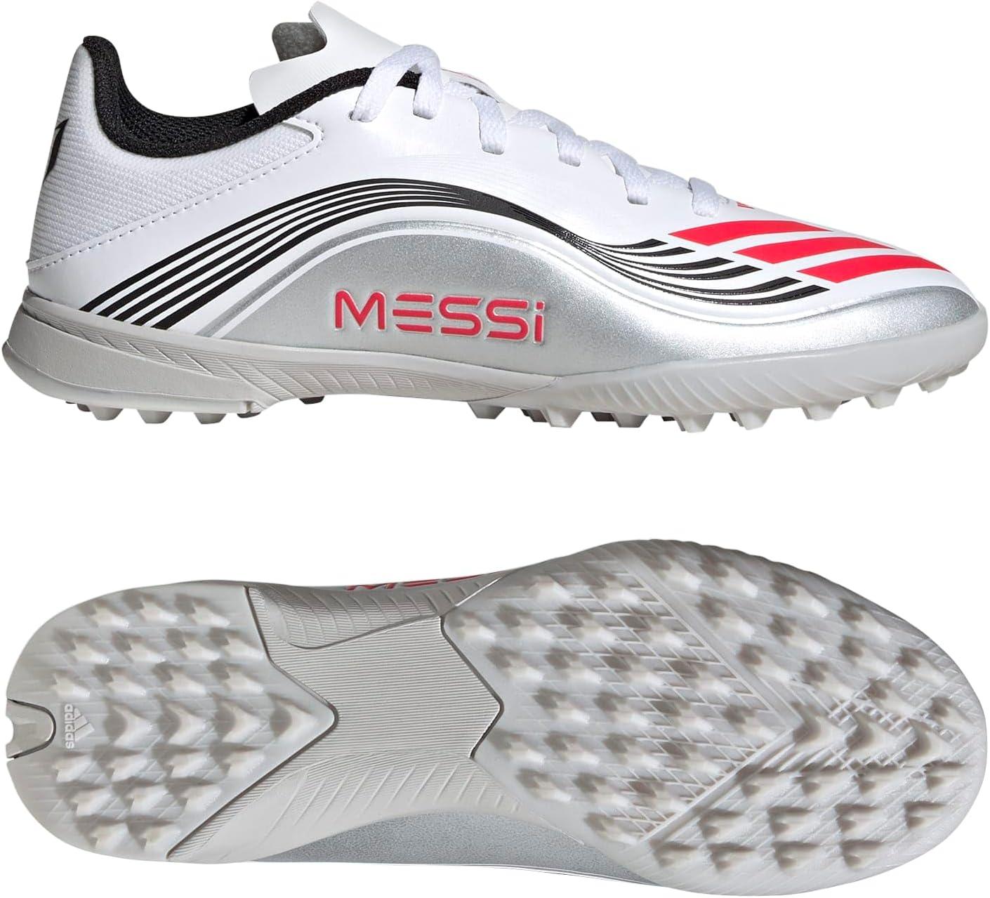 image:imageadidas Kids F50 Messi League TurfWhiteLucid RedSilver Metallic