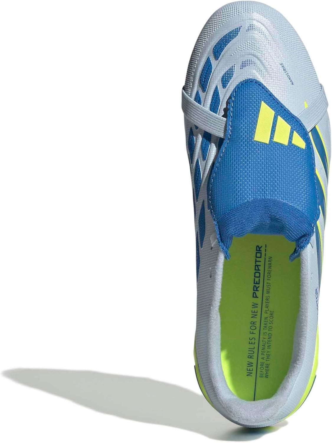 image:imageadidas Kids League Predator FoldOver Tongue Firm GroundCrystal SkyRay BlueTeam Solar Yellow