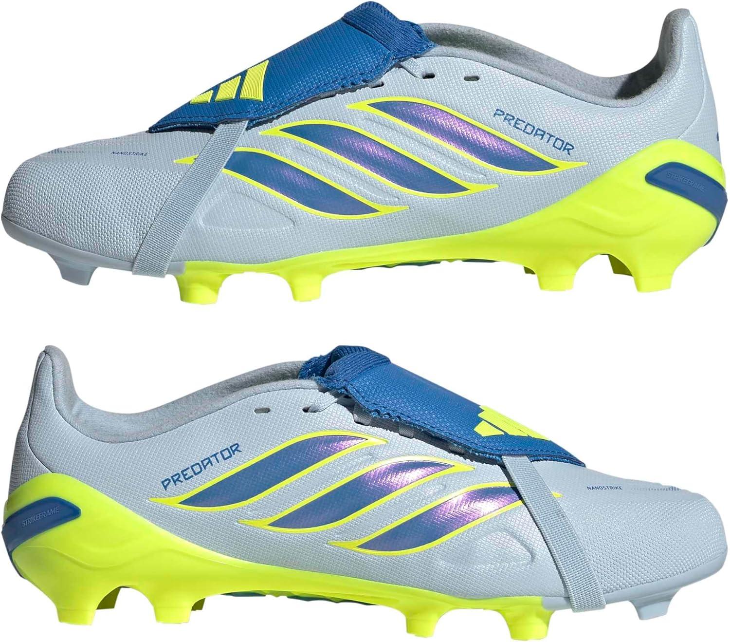 image:imageadidas Kids League Predator FoldOver Tongue Firm GroundCrystal SkyRay BlueTeam Solar Yellow