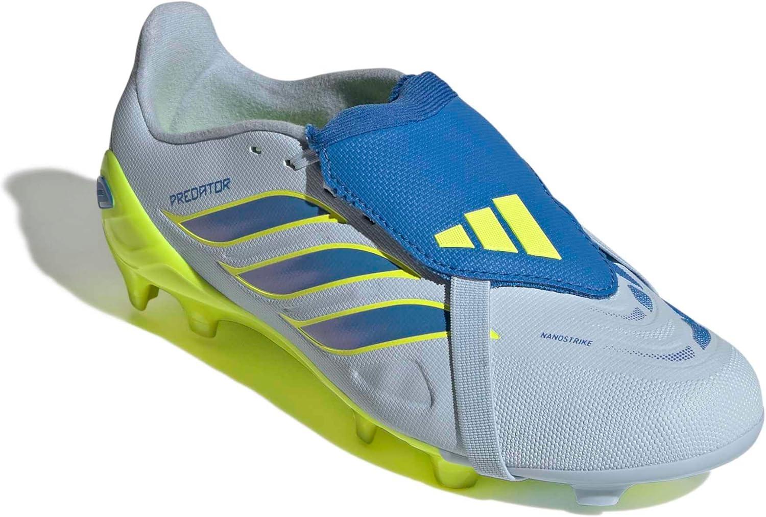 image:imageadidas Kids League Predator FoldOver Tongue Firm GroundCrystal SkyRay BlueTeam Solar Yellow