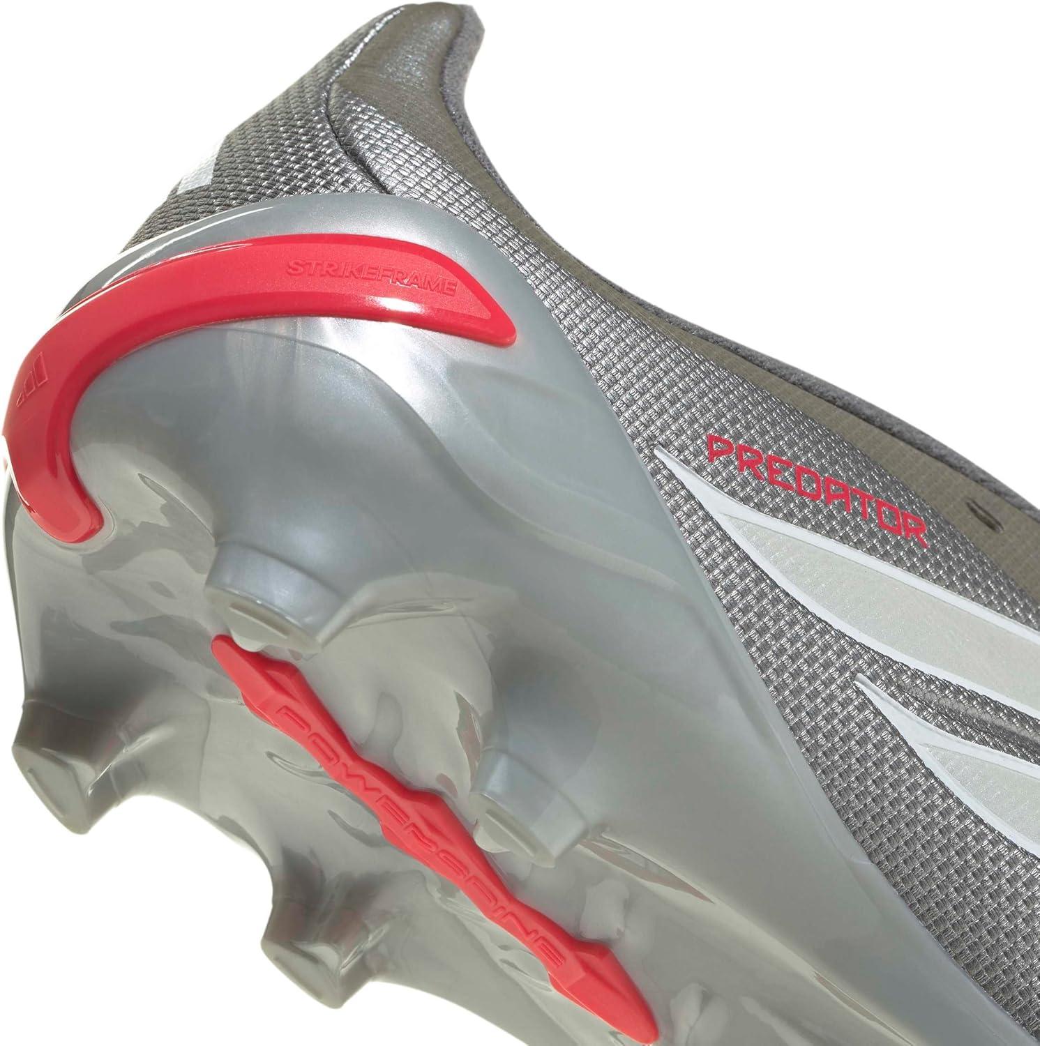 image:imageadidas Kids League Predator FoldOver Tongue Firm GroundIron MetallicZero MetallicLucid Red