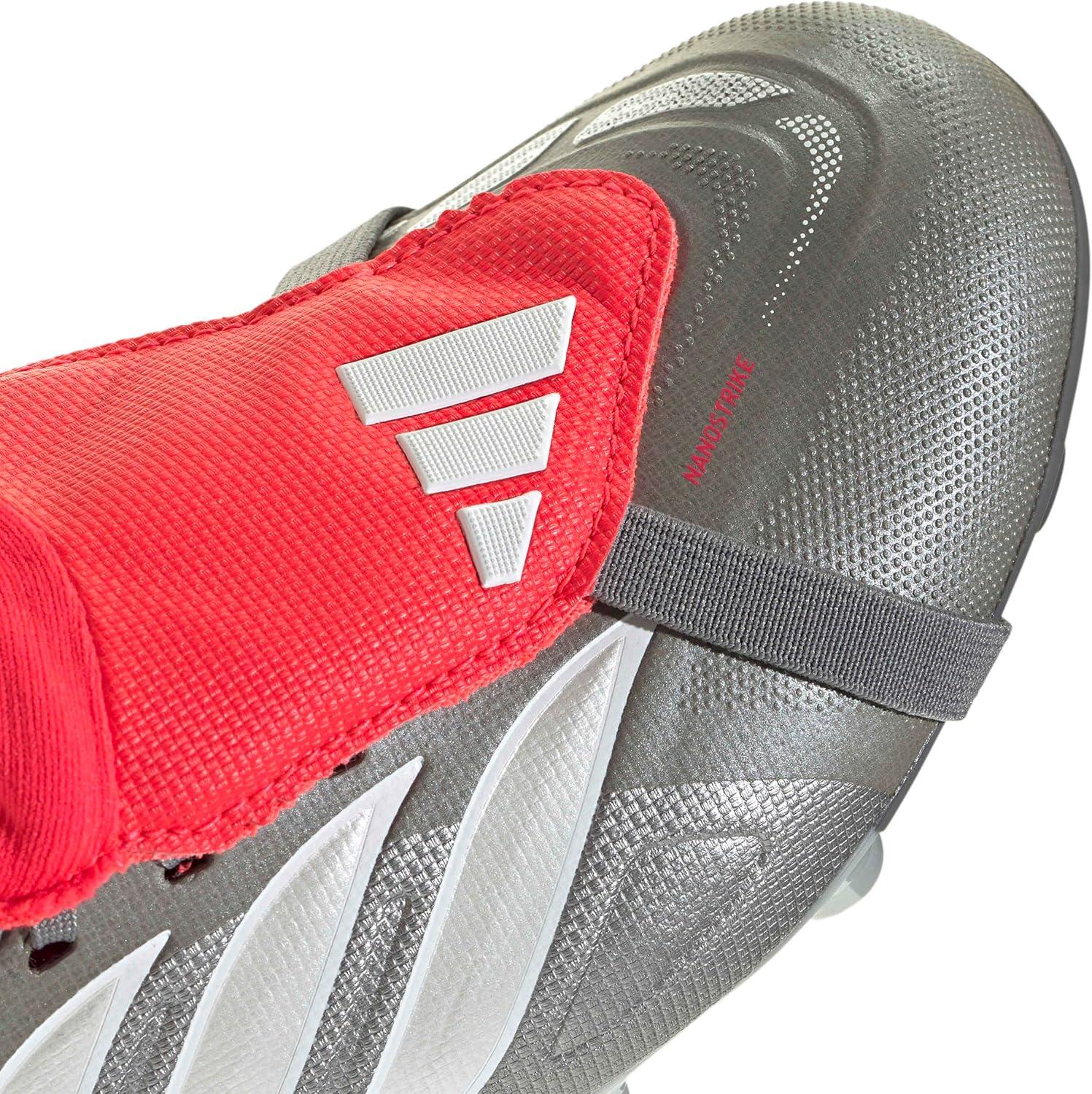 image:imageadidas Kids League Predator FoldOver Tongue Firm GroundIron MetallicZero MetallicLucid Red