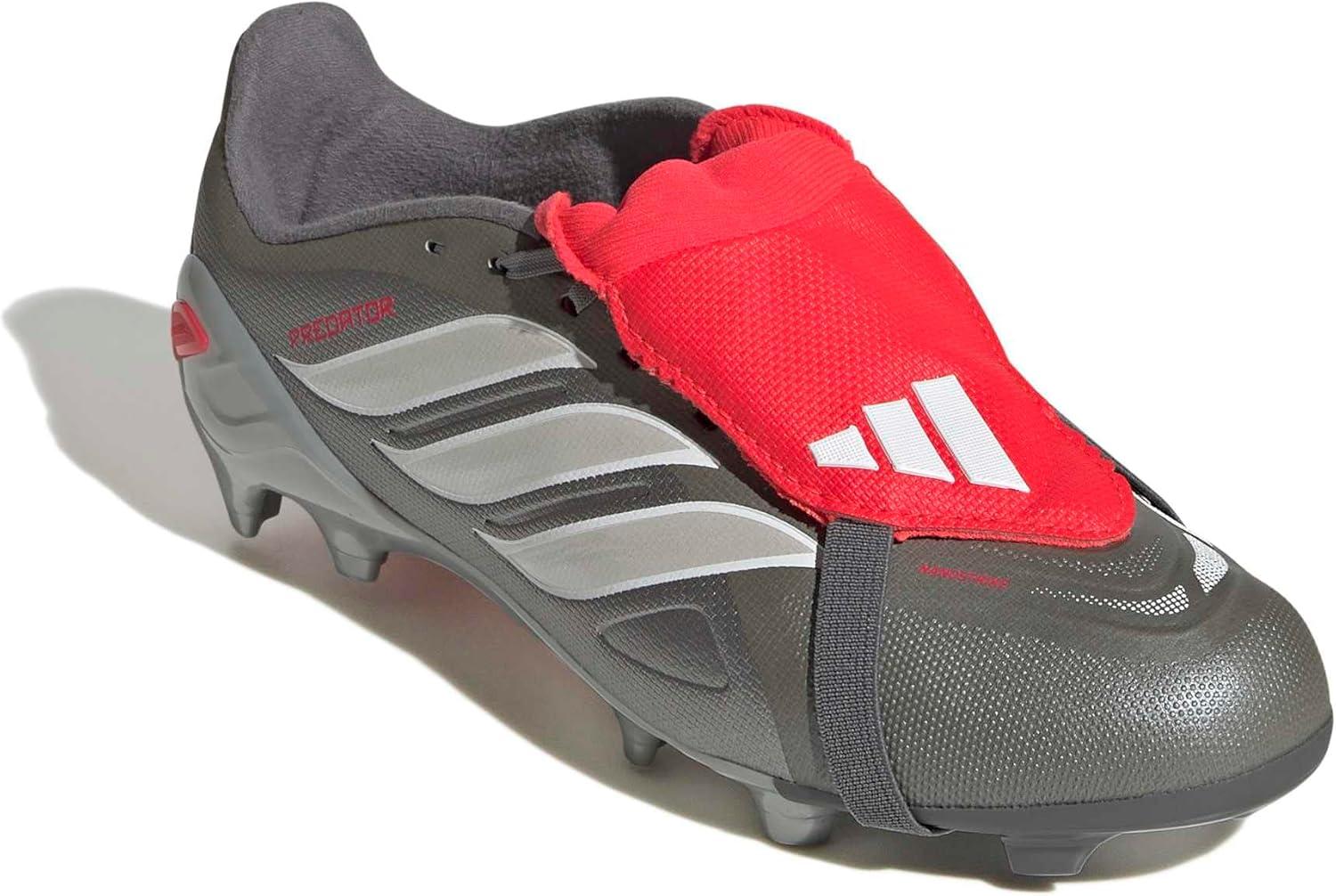 image:imageadidas Kids League Predator FoldOver Tongue Firm GroundIron MetallicZero MetallicLucid Red