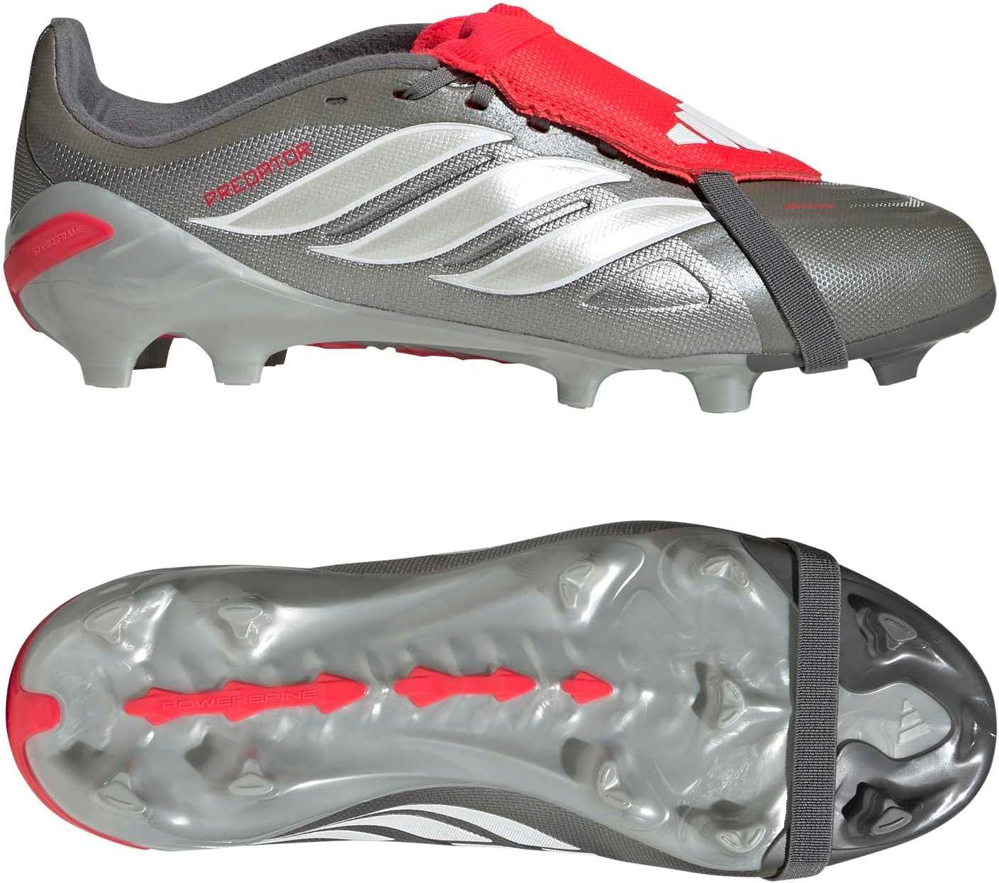 image:imageadidas Kids League Predator FoldOver Tongue Firm GroundIron MetallicZero MetallicLucid Red