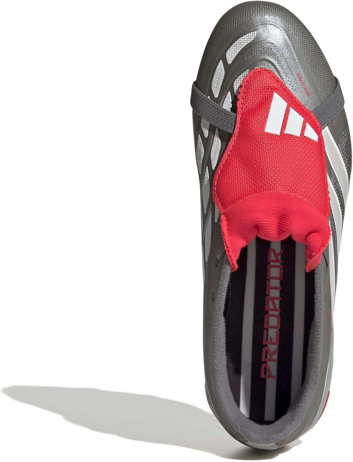 image:imageadidas Kids League Predator FoldOver Tongue Firm GroundIron MetallicZero MetallicLucid Red