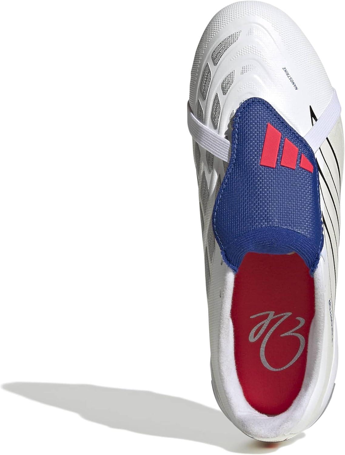 image:imageadidas Kids League Predator FoldOver Tongue Firm GroundWhiteZero MetallicTeam Royal Blue