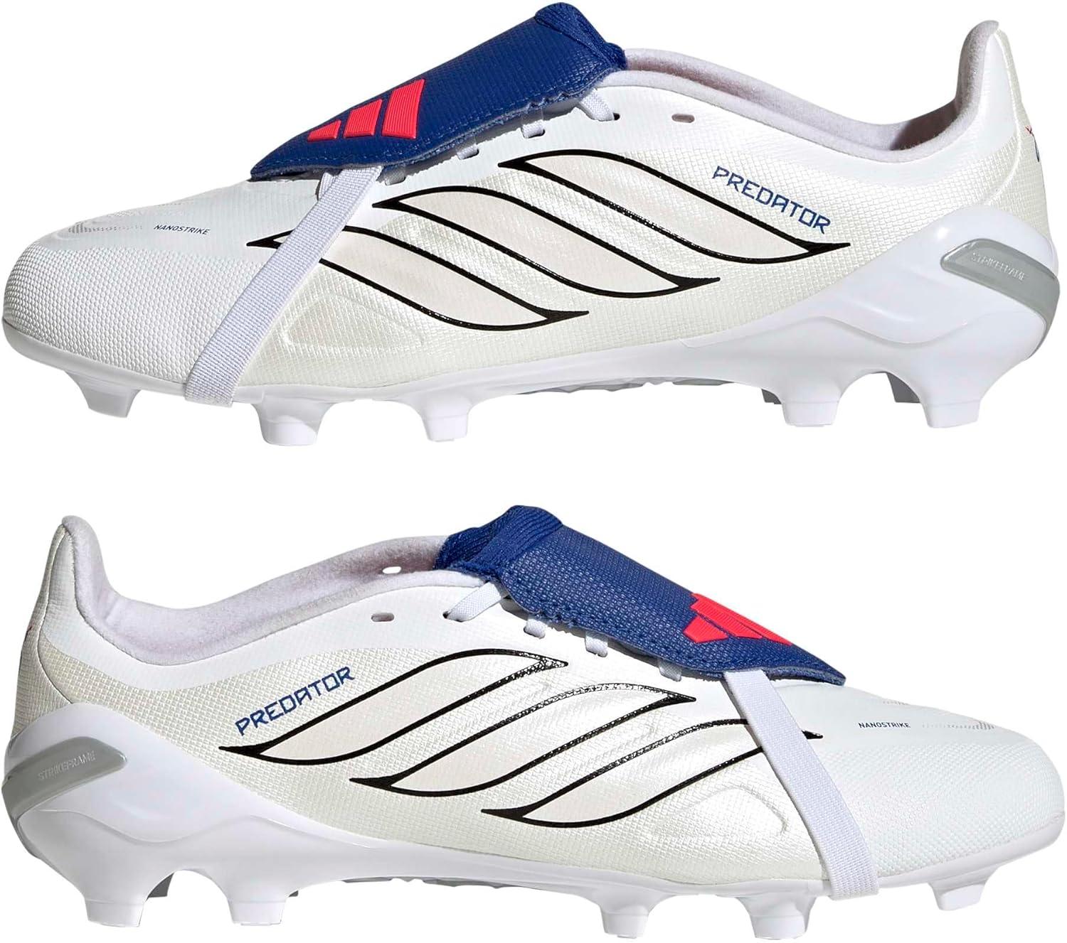 image:imageadidas Kids League Predator FoldOver Tongue Firm GroundWhiteZero MetallicTeam Royal Blue