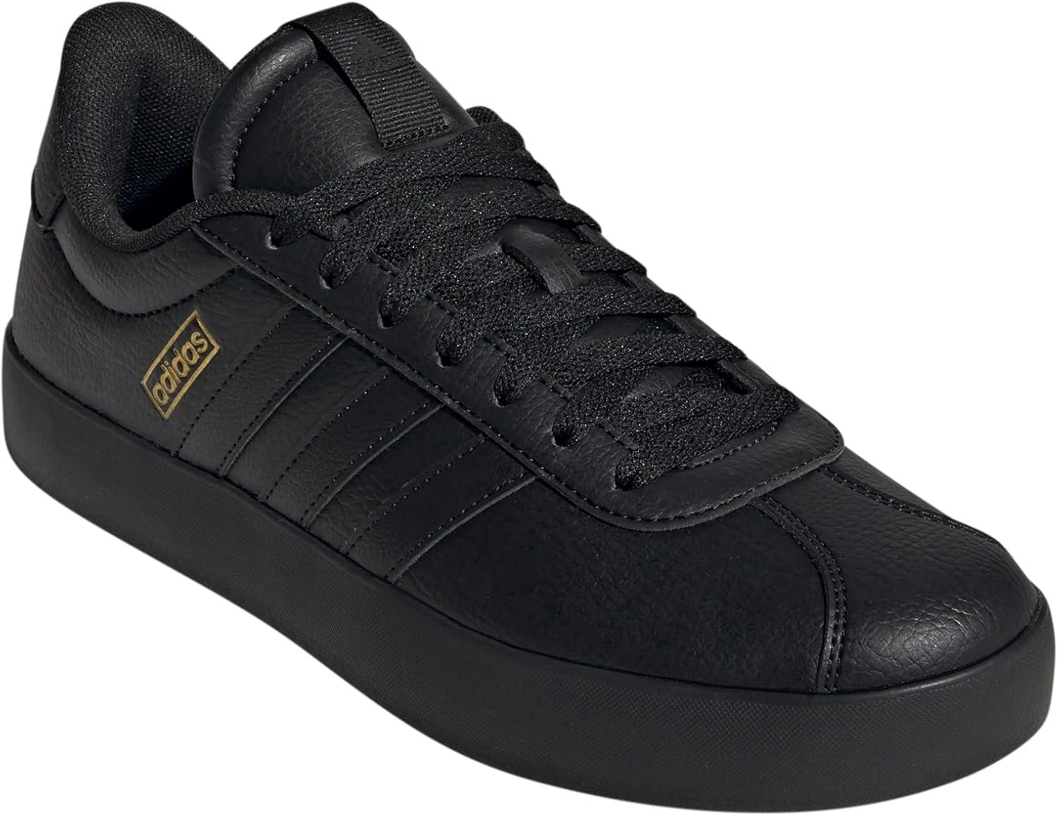 image:imageadidas Mens VL Court 30 SneakersBlackBlackGold Metallic