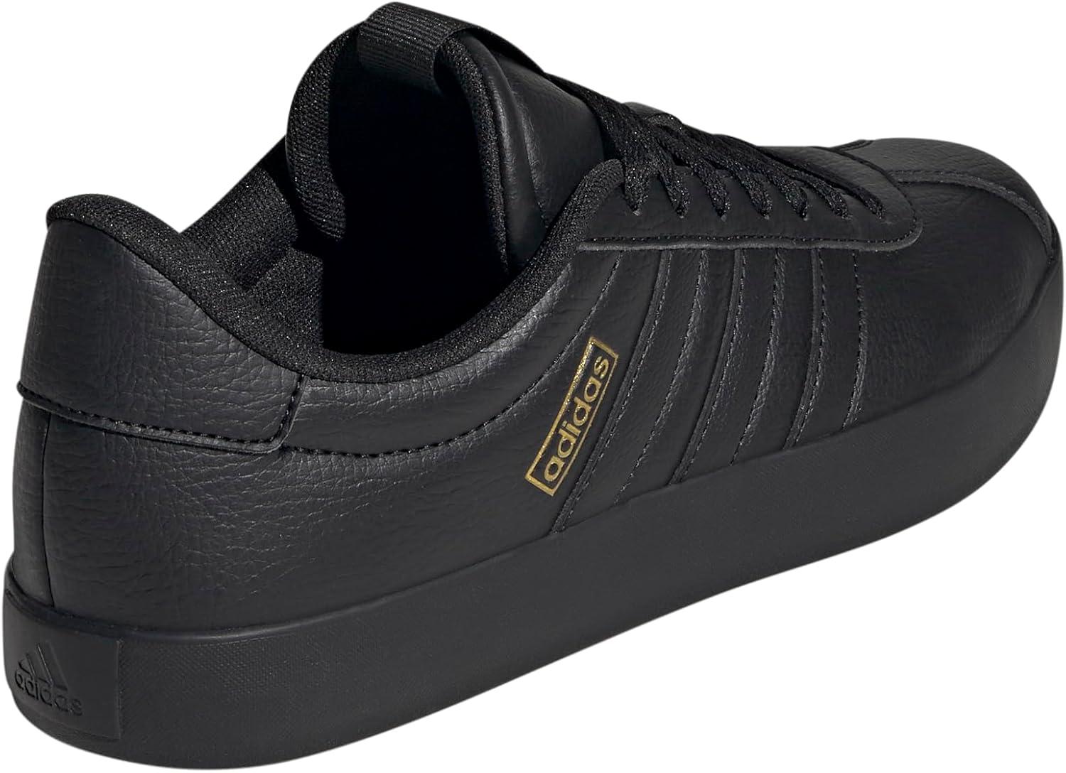 image:imageadidas Mens VL Court 30 SneakersBlackBlackGold Metallic