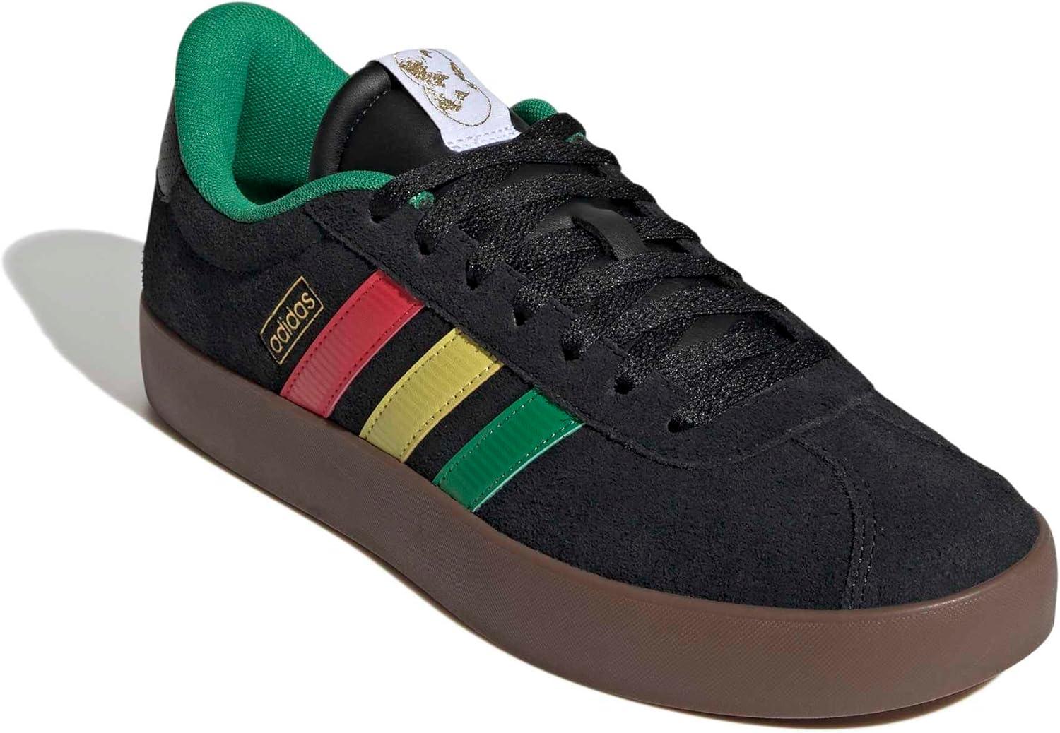 image:imageadidas Mens VL Court 30 SneakersBlackGreenPure Ruby