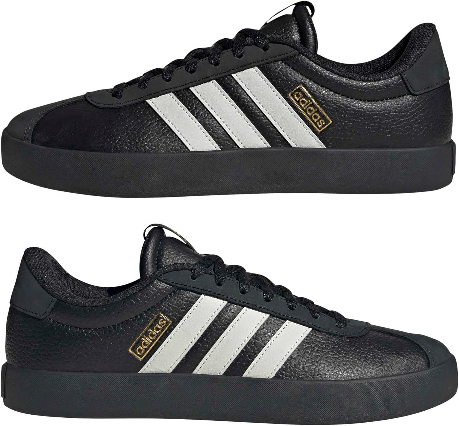 image:imageadidas Mens VL Court 30 SneakersBlackOrbit GreyGold Metallic