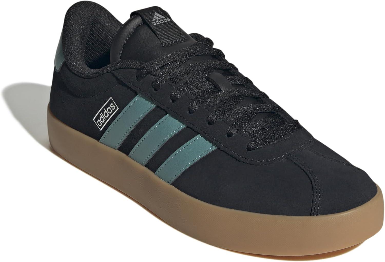 image:imageadidas Mens VL Court 30 SneakersBlackPowder TealSilver Metallic