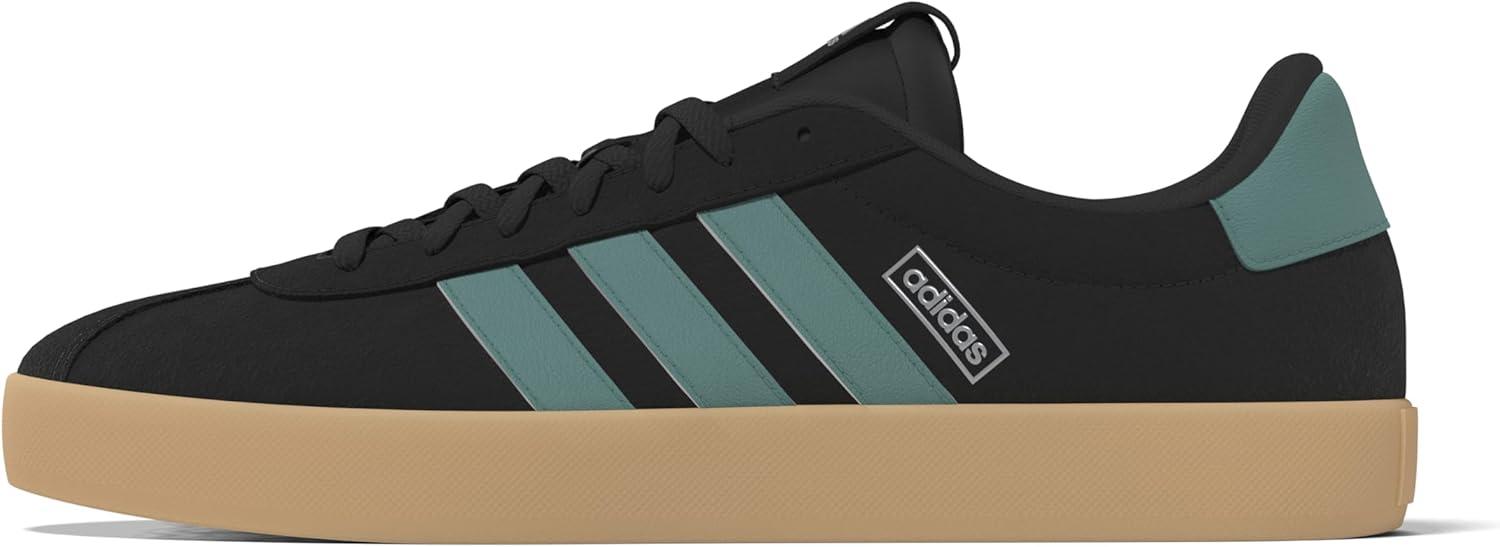 image:imageadidas Mens VL Court 30 SneakersBlackPowder TealSilver Metallic