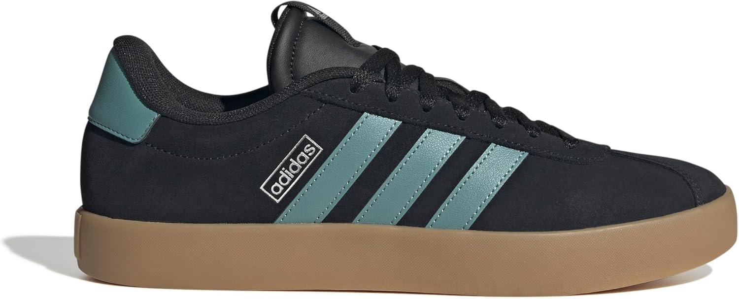 image:imageadidas Mens VL Court 30 SneakersBlackPowder TealSilver Metallic