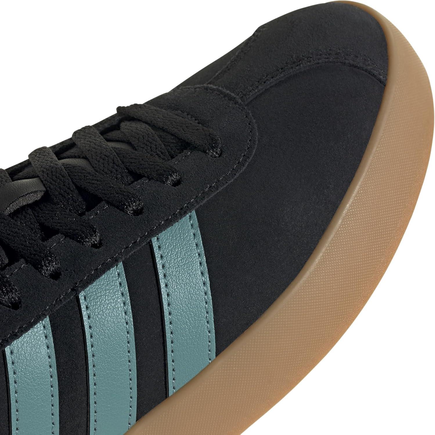 image:imageadidas Mens VL Court 30 SneakersBlackPowder TealSilver Metallic
