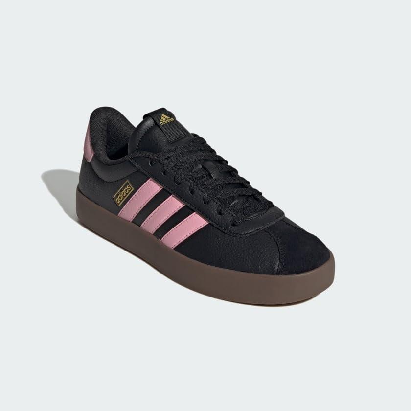 image:imageadidas Mens VL Court 30 SneakersBlackTrue PinkGold Metallic