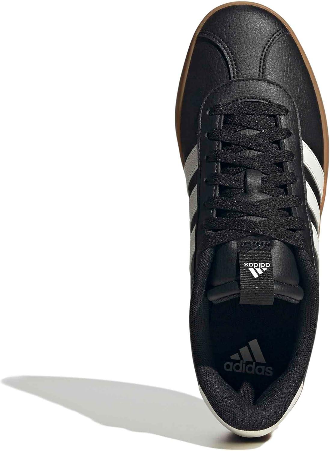 image:imageadidas Mens VL Court 30 SneakersBlackWhiteSilver Metallic