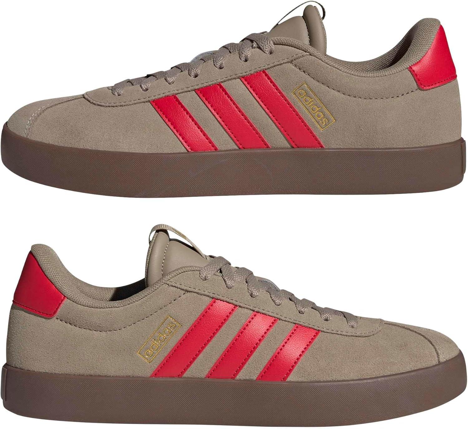 image:imageadidas Mens VL Court 30 SneakersBlanch CargoPure RubyGold Metallic
