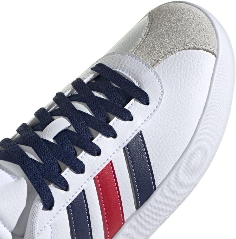 image:imageadidas Mens VL Court 30 SneakersCloud White Navy Blue Better Scarlet