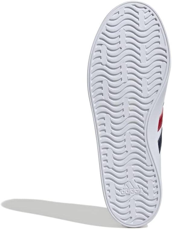 image:imageadidas Mens VL Court 30 SneakersCloud White Navy Blue Better Scarlet