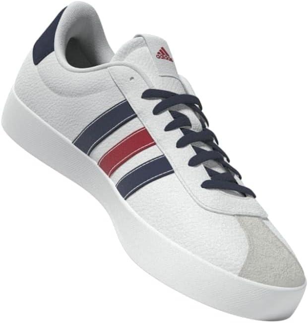 image:imageadidas Mens VL Court 30 SneakersCloud White Navy Blue Better Scarlet