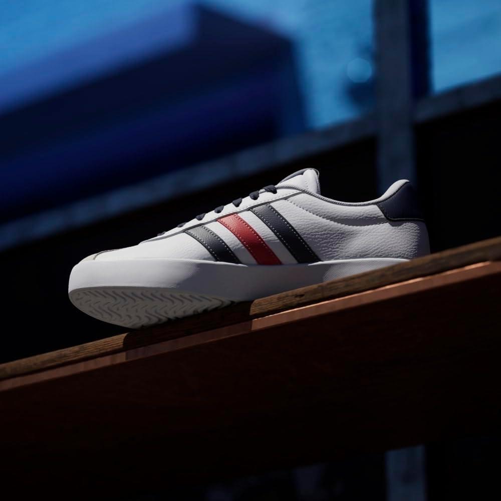 image:imageadidas Mens VL Court 30 SneakersCloud White Navy Blue Better Scarlet