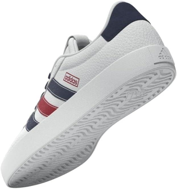 image:imageadidas Mens VL Court 30 SneakersCloud White Navy Blue Better Scarlet