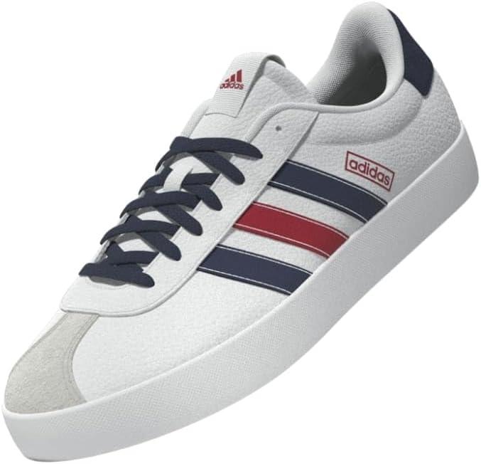 image:imageadidas Mens VL Court 30 SneakersCloud White Navy Blue Better Scarlet
