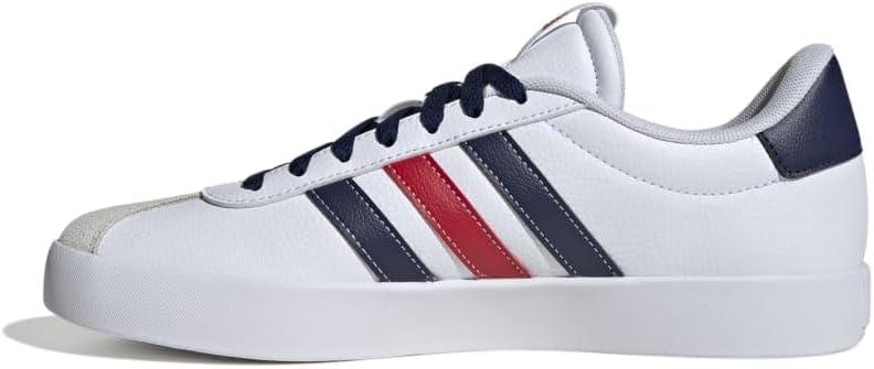 image:imageadidas Mens VL Court 30 SneakersCloud White Navy Blue Better Scarlet