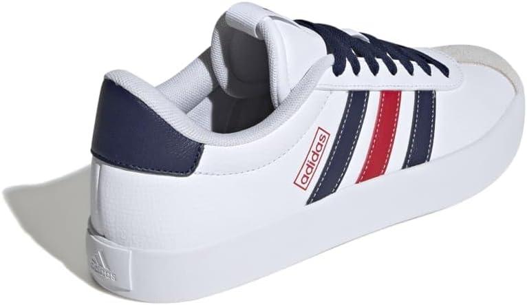 image:imageadidas Mens VL Court 30 SneakersCloud White Navy Blue Better Scarlet