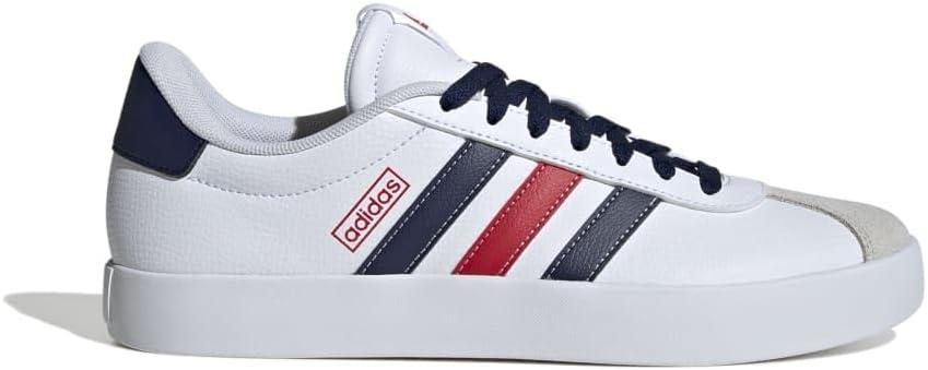 image:imageadidas Mens VL Court 30 SneakersCloud White Navy Blue Better Scarlet