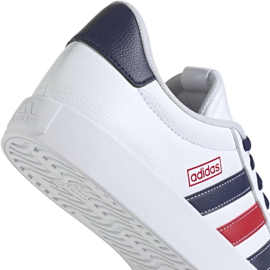 image:imageadidas Mens VL Court 30 SneakersCloud White Navy Blue Better Scarlet