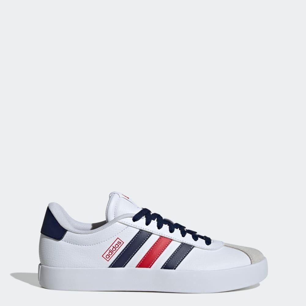 image:imageadidas Mens VL Court 30 SneakersCloud White Navy Blue Better Scarlet
