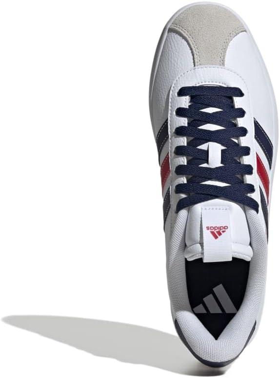 image:imageadidas Mens VL Court 30 SneakersCloud White Navy Blue Better Scarlet