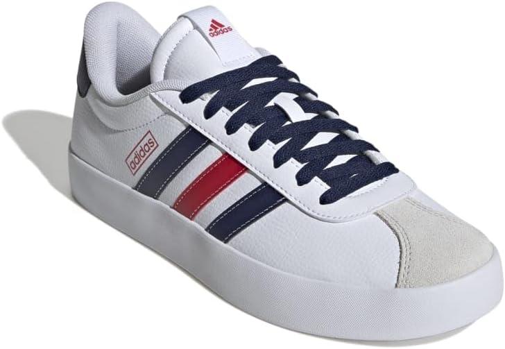 image:imageadidas Mens VL Court 30 SneakersCloud White Navy Blue Better Scarlet