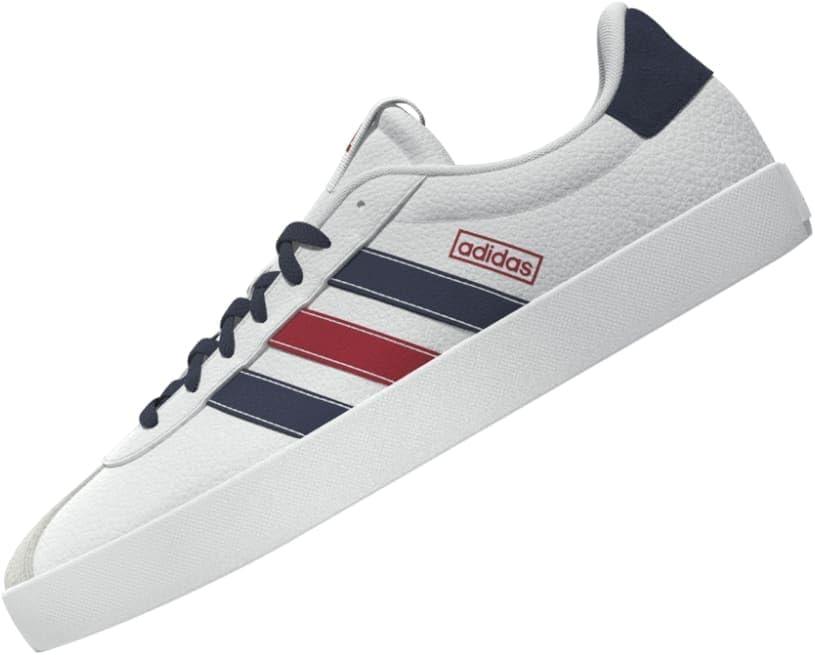 image:imageadidas Mens VL Court 30 SneakersCloud White Navy Blue Better Scarlet