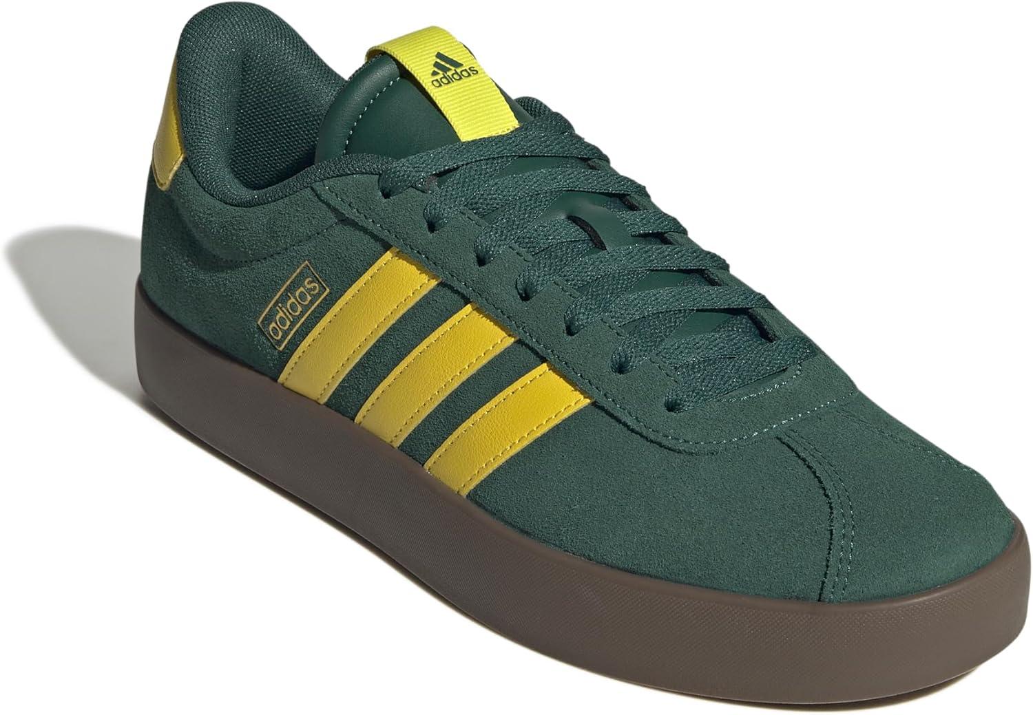 image:imageadidas Mens VL Court 30 SneakersCollegiate Green Yellow Gold Metallic