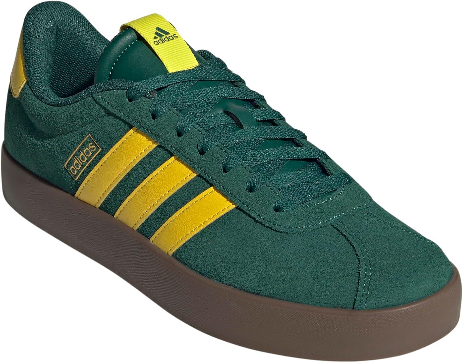 image:imageadidas Mens VL Court 30 SneakersCollegiate GreenYellowGold Metallic